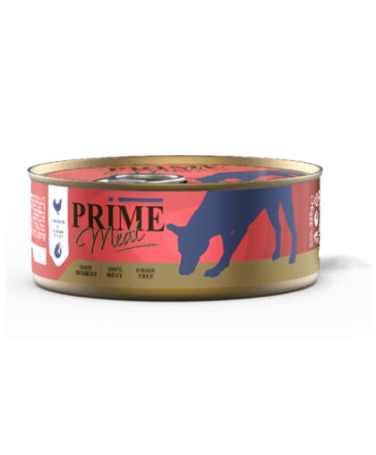  Прайм/Prime Meat  консервы корм для собак Курица с креветкой филе в желе  325гр*36