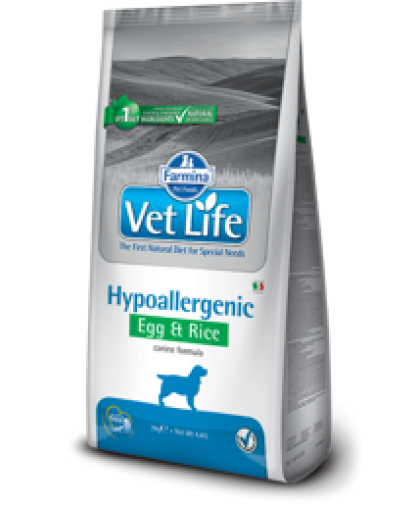  Фармина/Farmina Vet Life Dog Hypoallergenic корм для собак при пищевой аллергии Яйцо с рисом  2кг