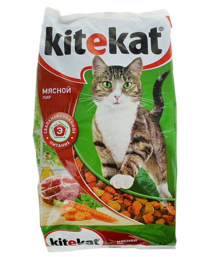  Китекет/Kitekat  800гр корм для кошек Мясной пир