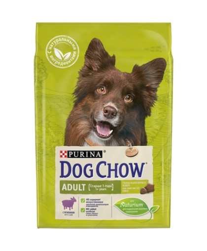  Дог Чау/Dog Chow  2,5кг корм для собак Ягненок/рис+500гр