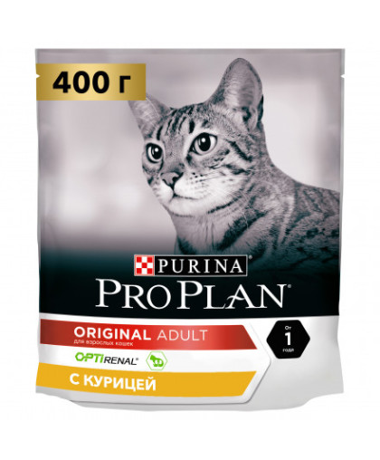  Про План/Pro Plan  400гр корм для кошек Adult Курица/рис*8