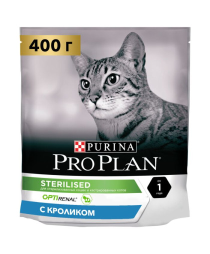  Про План/Pro Plan  400гр корм для кошек Aftercare Sterilised стерилизованных/кастр Кролик