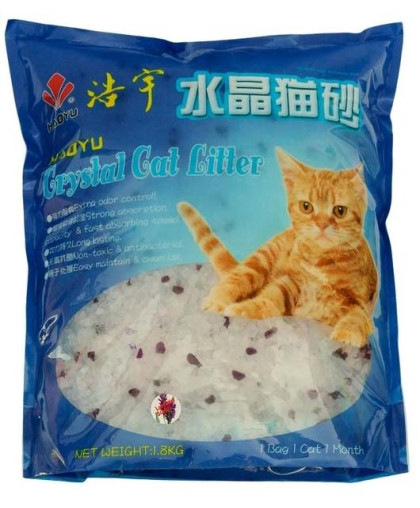  Наполнитель силикагелевый Кристэл Кэт Литтэл/Crystal Cat Litter лаванда  3,8л/1,8кг*8